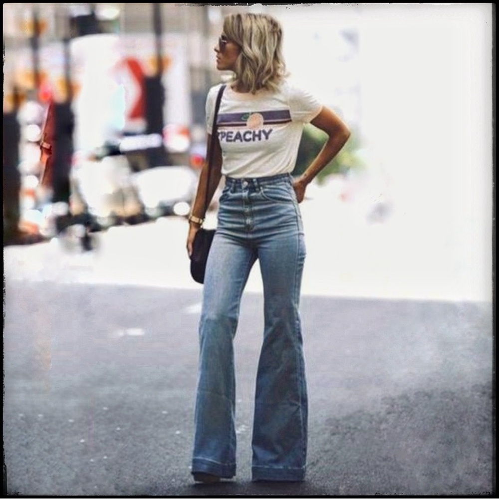 Levi's Blue Slpit Flare & Wide Leg Jeans, Size 29 x 32 L